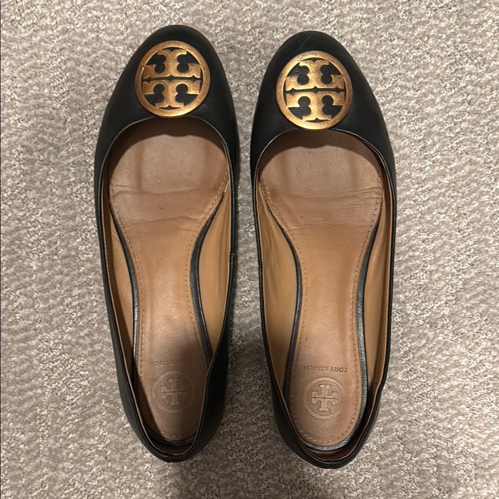 Tory Burch Black Ballet Flats